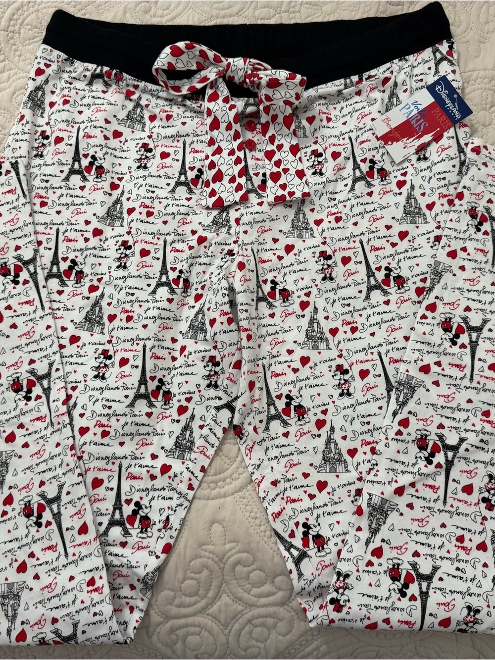 Disneyland Paris White, Red & Black Mickey Jogger Pants